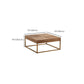 Contemporary Wooden Distressed Cocktail Table Light Wood Coffee Table