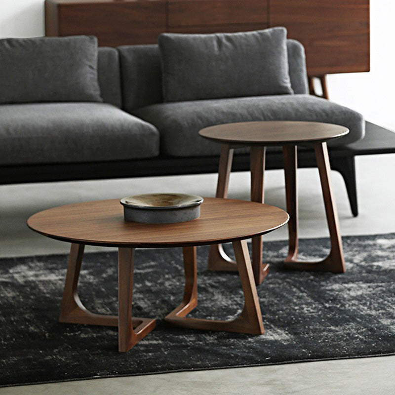 Contemporary Wooden Bunching Tables Round Medium Wood Coffee Table Clearhalo 'Coffee & Accent Tables' 'Coffee Tables' 'coffee_tables' 'furn' 'furn_coffee_tables' 'Furniture' 'Living Room Furniture' 6591945