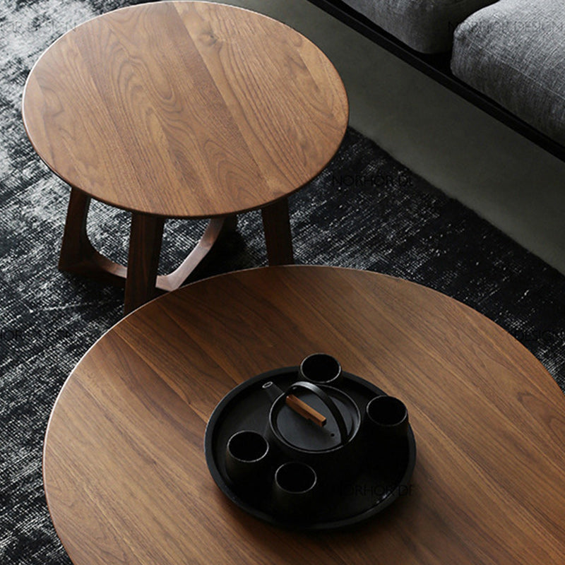 Contemporary Wooden Bunching Tables Round Medium Wood Coffee Table Clearhalo 'Coffee & Accent Tables' 'Coffee Tables' 'coffee_tables' 'furn' 'furn_coffee_tables' 'Furniture' 'Living Room Furniture' 6591955