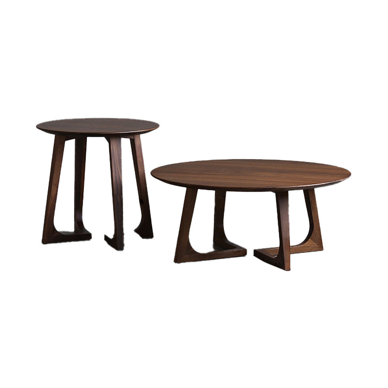 Contemporary Wooden Bunching Tables Round Medium Wood Coffee Table Clearhalo 'Coffee & Accent Tables' 'Coffee Tables' 'coffee_tables' 'furn' 'furn_coffee_tables' 'Furniture' 'Living Room Furniture' 6591959