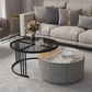 Modern Round End Table Living Room No Distressing Side Table with Drawers Black Clearhalo 'Coffee & Accent Tables' 'Coffee Tables' 'coffee_tables' 'furn' 'furn_coffee_tables' 'Furniture' 'Living Room Furniture' 6592044