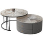 Modern Round End Table Living Room No Distressing Side Table with Drawers Clearhalo 'Coffee & Accent Tables' 'Coffee Tables' 'coffee_tables' 'furn' 'furn_coffee_tables' 'Furniture' 'Living Room Furniture' 6592048