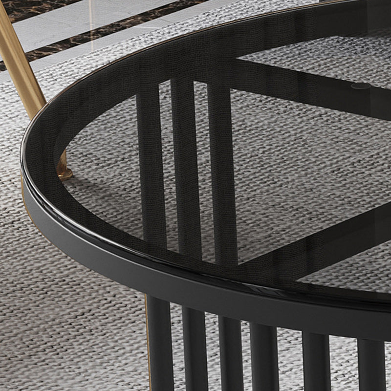 Modern Round End Table Living Room No Distressing Side Table with Drawers Clearhalo 'Coffee & Accent Tables' 'Coffee Tables' 'coffee_tables' 'furn' 'furn_coffee_tables' 'Furniture' 'Living Room Furniture' 6592050