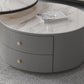 Modern Round End Table Living Room No Distressing Side Table with Drawers Clearhalo 'Coffee & Accent Tables' 'Coffee Tables' 'coffee_tables' 'furn' 'furn_coffee_tables' 'Furniture' 'Living Room Furniture' 6592051
