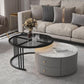 Modern Round End Table Living Room No Distressing Side Table with Drawers Black-Gray Clearhalo 'Coffee & Accent Tables' 'Coffee Tables' 'coffee_tables' 'furn' 'furn_coffee_tables' 'Furniture' 'Living Room Furniture' 6592053