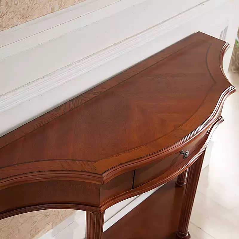 Mesa de consola de la mesa de la mesa de la madera de goma victoriana para el hall