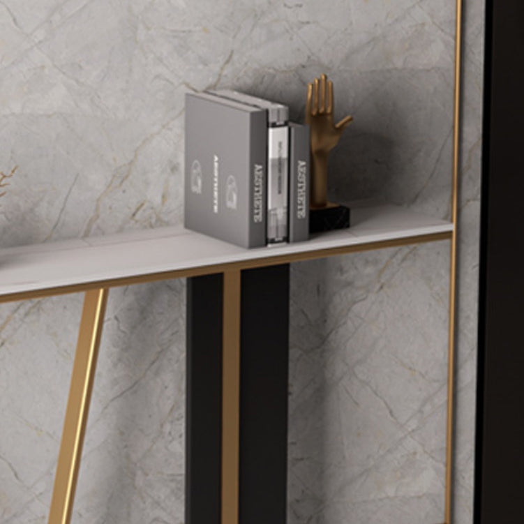 Glam Scratch Resistant Console Table Stain Resistant Stone Console Sofa Table for Hall Clearhalo 'Console Tables' 'console_tables' 'Entry & Mudroom Furniture' 'furn' 'furn_console_tables' 'Furniture' 6592139