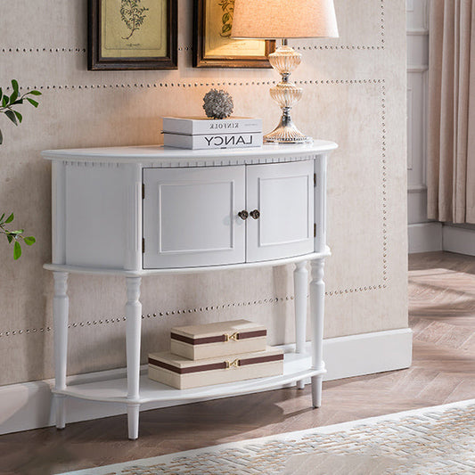 Tavolo di accento di legno vittoriano Mezza luna Console Table per Hall