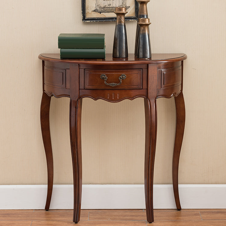 Tavolo di console di legno vittoriano Tavolo di divano console marrone per Hall