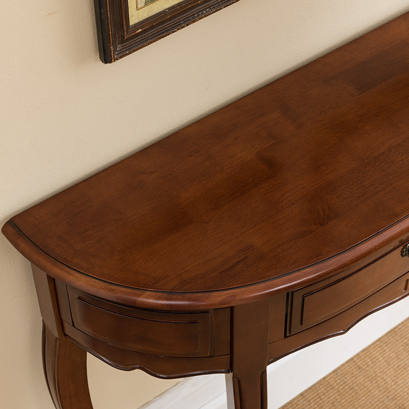 Tavolo di console di legno vittoriano Tavolo di divano console marrone per Hall
