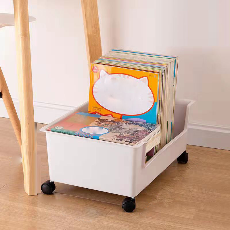 Standard Plastic Bookshelf Scandinavian Open Back Bookcase with Shelf White Clearhalo 'Bookcases' 'furn' 'furn_bookcases' 'Furniture' 'Office Furniture' 6592189