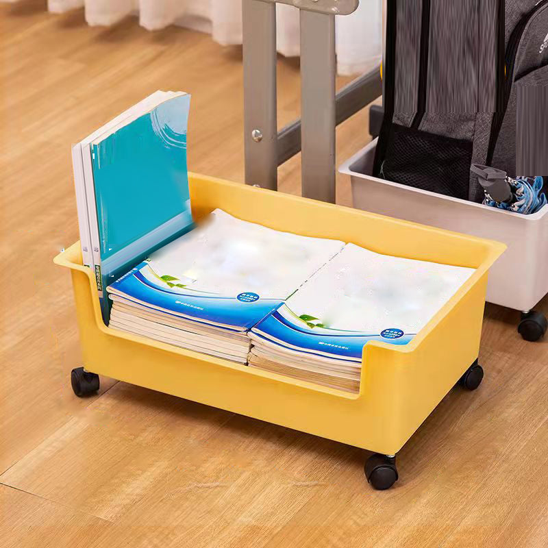 Standard Plastic Bookshelf Scandinavian Open Back Bookcase with Shelf Yellow Clearhalo 'Bookcases' 'furn' 'furn_bookcases' 'Furniture' 'Office Furniture' 6592192