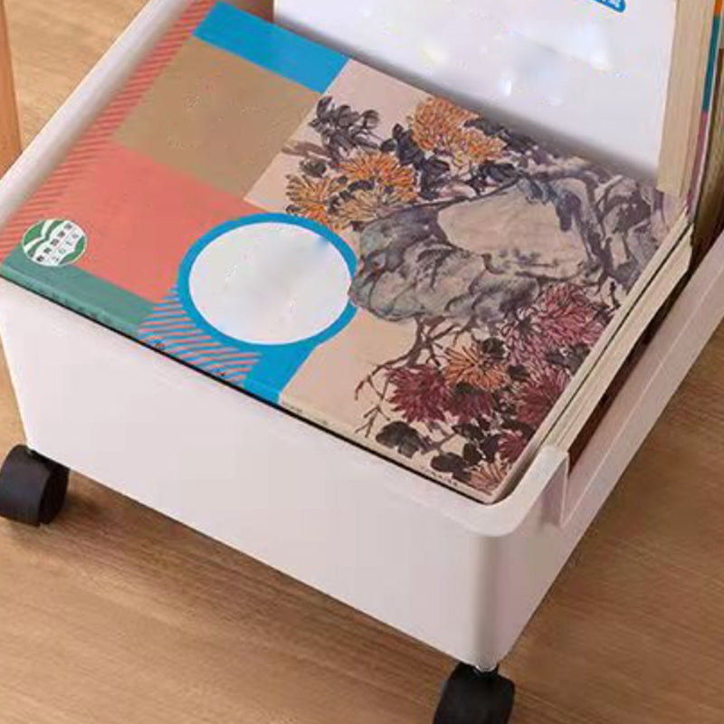 Standard Plastic Bookshelf Scandinavian Open Back Bookcase with Shelf Clearhalo 'Bookcases' 'furn' 'furn_bookcases' 'Furniture' 'Office Furniture' 6592193