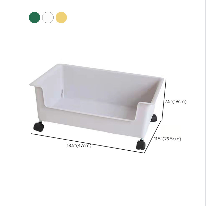 Standard Plastic Bookshelf Scandinavian Open Back Bookcase with Shelf Clearhalo 'Bookcases' 'furn' 'furn_bookcases' 'Furniture' 'Office Furniture' 6592197