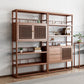 Standard Open Back Bookshelf Wooden Contemporary Bookcase with Doors