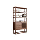 Standard Open Back Bookshelf Wooden Contemporary Bookcase with Doors