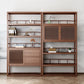 Standard Open Back Bookshelf Wooden Contemporary Bookcase with Doors