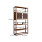 Standard Open Back Bookshelf Wooden Contemporary Bookcase with Doors