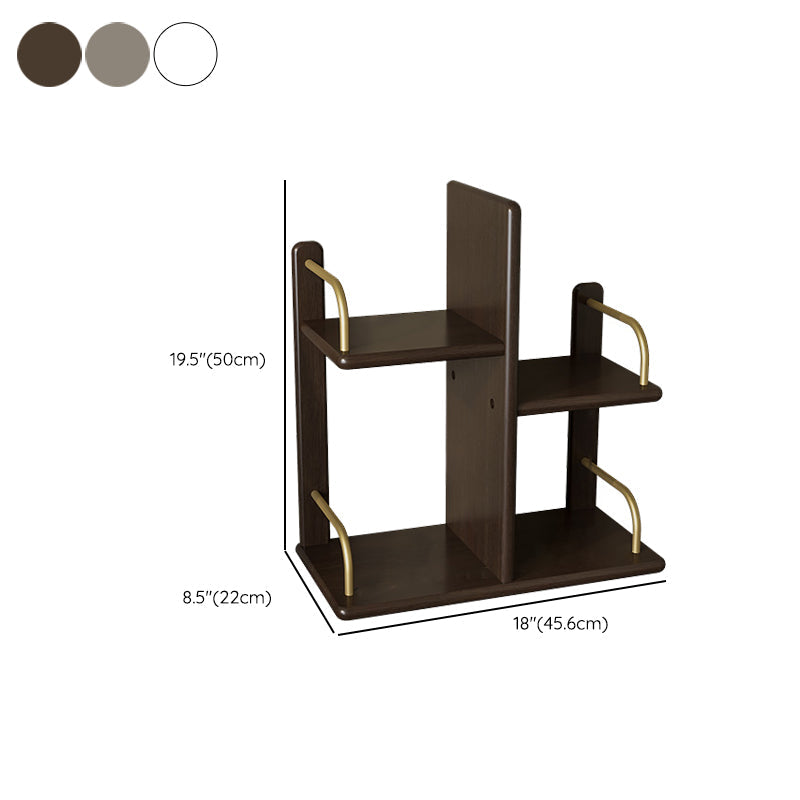 Wooden Open Back Bookshelf Standard Contemporary Bookcase with Shelves