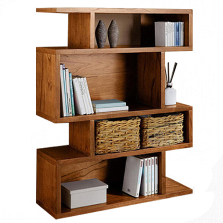 Wooden Closed Back Bookcase Standard Scandinavian Bookshelf with Shelves 35"L x 14"W x 53"H Clearhalo 'Bookcases' 'furn' 'furn_bookcases' 'Furniture' 'Office Furniture' 6592240