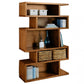 Wooden Closed Back Bookcase Standard Scandinavian Bookshelf with Shelves 35"L x 14"W x 67"H Clearhalo 'Bookcases' 'furn' 'furn_bookcases' 'Furniture' 'Office Furniture' 6592241