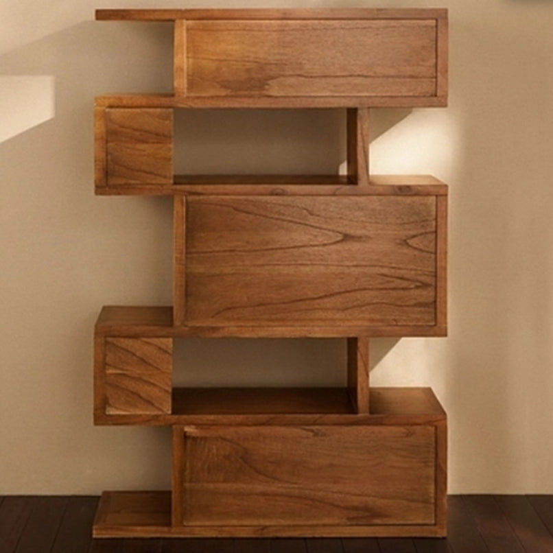 Wooden Closed Back Bookcase Standard Scandinavian Bookshelf with Shelves Clearhalo 'Bookcases' 'furn' 'furn_bookcases' 'Furniture' 'Office Furniture' 6592244