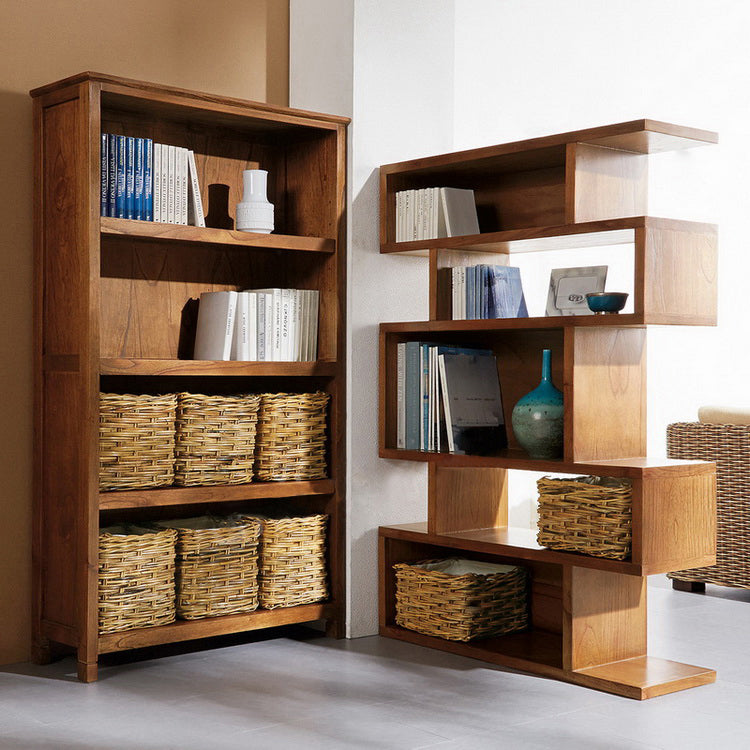 Wooden Closed Back Bookcase Standard Scandinavian Bookshelf with Shelves Clearhalo 'Bookcases' 'furn' 'furn_bookcases' 'Furniture' 'Office Furniture' 6592248