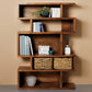 Wooden Closed Back Bookcase Standard Scandinavian Bookshelf with Shelves Clearhalo 'Bookcases' 'furn' 'furn_bookcases' 'Furniture' 'Office Furniture' 6592249
