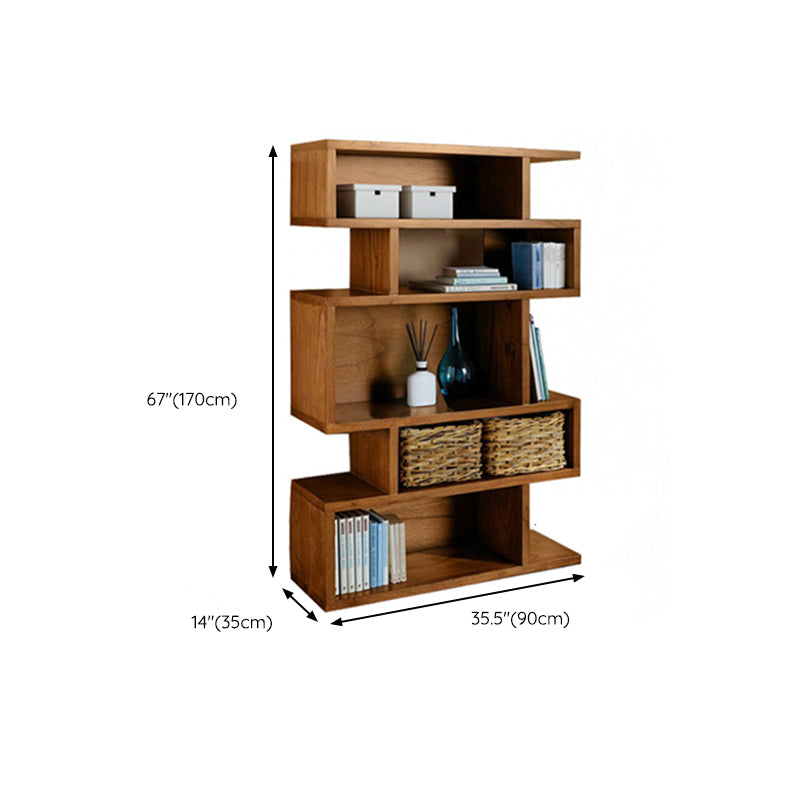Wooden Closed Back Bookcase Standard Scandinavian Bookshelf with Shelves Clearhalo 'Bookcases' 'furn' 'furn_bookcases' 'Furniture' 'Office Furniture' 6592252