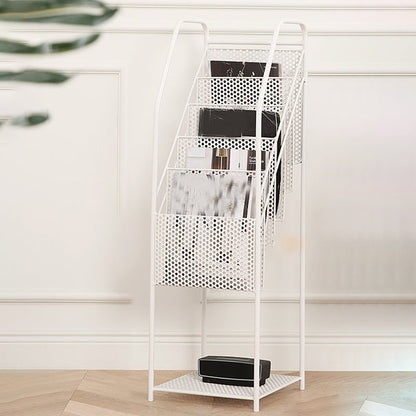 Industrial Metal Standard Bookcase Closed Back Bookshelf with Shelves