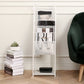 Industrial Metal Standard Bookcase Closed Back Bookshelf with Shelves