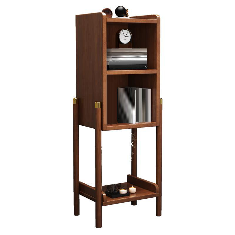 Wooden Standard Bookshelf Closed Back Contemporary Bookcase with Shelves