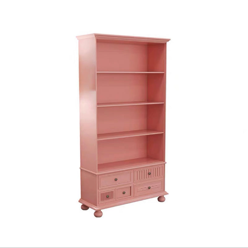 Scandinavian Engineered Wood Bookshelf Standard Closed Back Bookcase Pink Clearhalo 'Bookcases' 'furn' 'furn_bookcases' 'Furniture' 'Office Furniture' 6592290