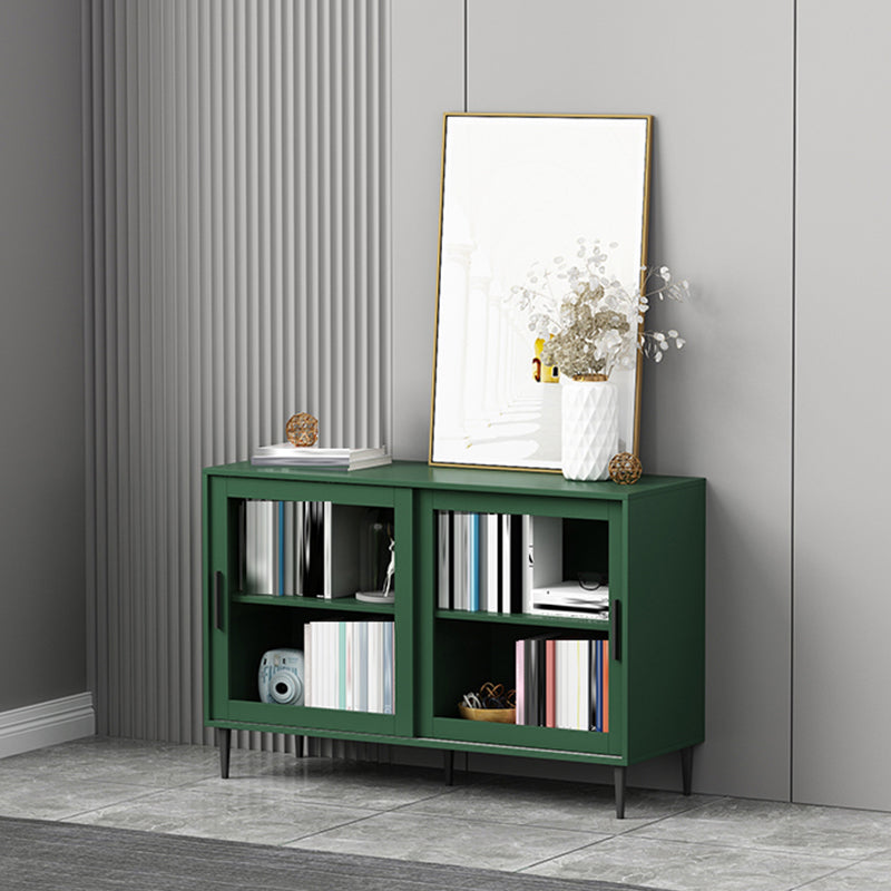 Scandinavian Standard Bookcase Engineered Wood Green Bookshelf with Cabinets 31"L x 16"W x 30"H Clearhalo 'Bookcases' 'furn' 'furn_bookcases' 'Furniture' 'Office Furniture' 6592303