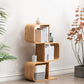 Modern Bamboo Bookcase Natural Open Back Standard Bookshelf with Shelves 22"L x 9.1"W x 39"H Clearhalo 'Bookcases' 'furn' 'furn_bookcases' 'Furniture' 'Office Furniture' 6592320