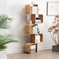 Modern Bamboo Bookcase Natural Open Back Standard Bookshelf with Shelves 22"L x 9.1"W x 65"H Clearhalo 'Bookcases' 'furn' 'furn_bookcases' 'Furniture' 'Office Furniture' 6592324