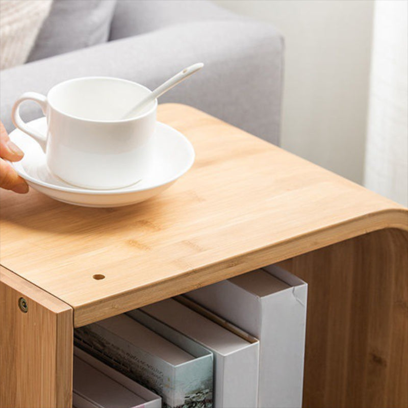 Modern Bamboo Bookcase Natural Open Back Standard Bookshelf with Shelves Clearhalo 'Bookcases' 'furn' 'furn_bookcases' 'Furniture' 'Office Furniture' 6592328