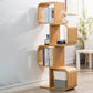 Modern Bamboo Bookcase Natural Open Back Standard Bookshelf with Shelves Clearhalo 'Bookcases' 'furn' 'furn_bookcases' 'Furniture' 'Office Furniture' 6592329