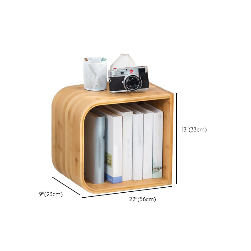 Modern Bamboo Bookcase Natural Open Back Standard Bookshelf with Shelves Clearhalo 'Bookcases' 'furn' 'furn_bookcases' 'Furniture' 'Office Furniture' 6592335