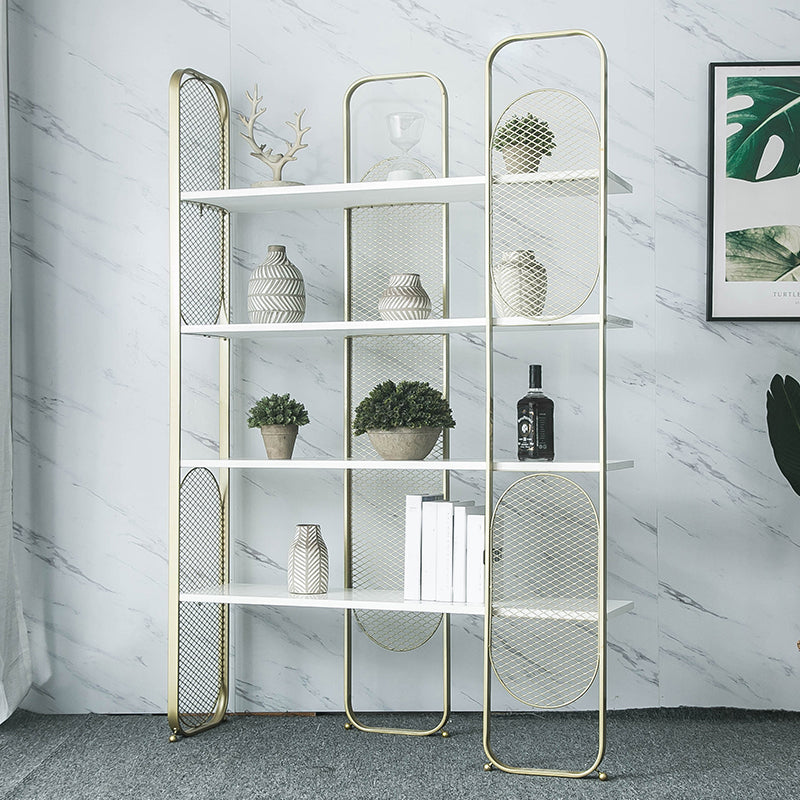 Modern Bookshelf Metal Open Shelf Bookcase with Shelves for Living Room