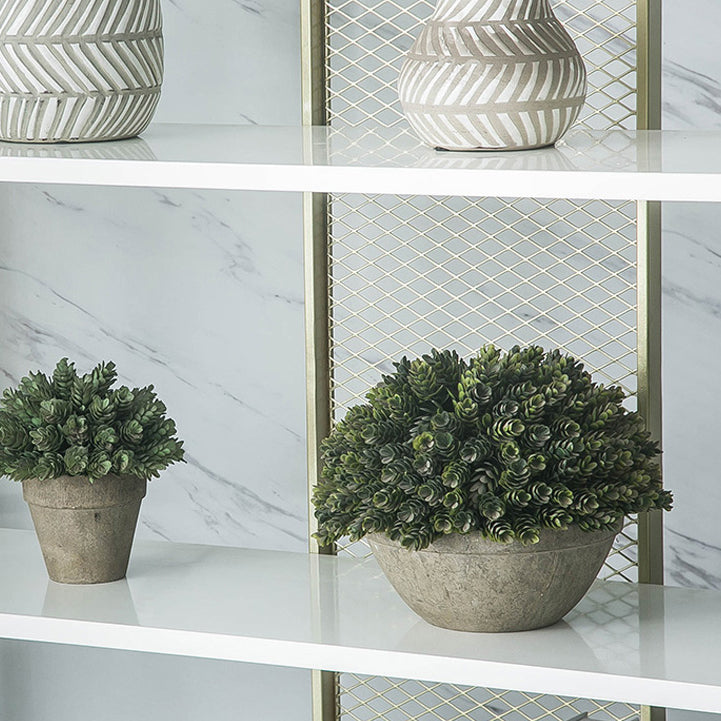 Modern Bookshelf Metal Open Shelf Bookcase with Shelves for Living Room