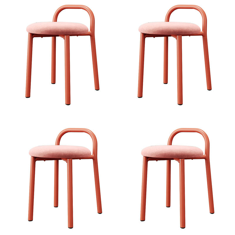 Modern Stain Resistant Standard Specialty Standard for Living Room Pink 4 Piece Set Clearhalo 'furn' 'furn_ottomans_poufs' 'Furniture' 'Living Room Furniture' 'Ottomans & Poufs' 'ottomans_poufs' 6592487