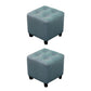 Tufted Ottoman Whole Colored Fabric Water Resistant Square Modern Ottoman