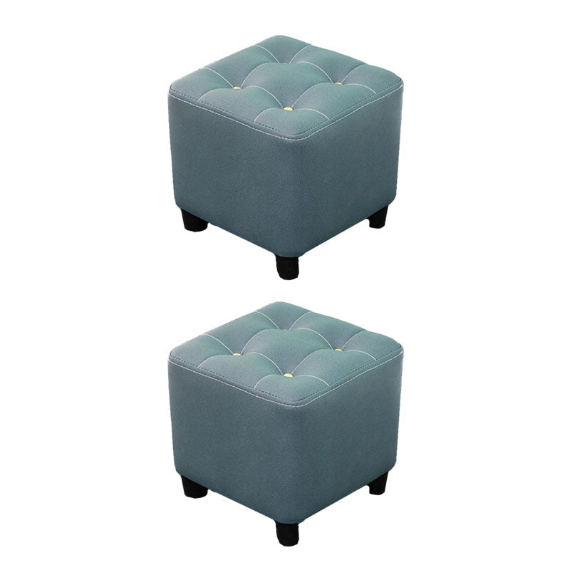 Tufted Ottoman Whole Colored Fabric Water Resistant Square Modern Ottoman