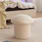 Plain Pouf Mushroom Shaped Sherpa Fade Resistant Upholstered Pouf Ottoman Beige 1 Piece Clearhalo 'furn' 'furn_ottomans_poufs' 'Furniture' 'Living Room Furniture' 'Ottomans & Poufs' 'ottomans_poufs' 6592606