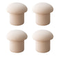 Plain Pouf Mushroom Shaped Sherpa Fade Resistant Upholstered Pouf Ottoman Beige 4 Piece Set Clearhalo 'furn' 'furn_ottomans_poufs' 'Furniture' 'Living Room Furniture' 'Ottomans & Poufs' 'ottomans_poufs' 6592623