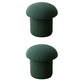 Plain Pouf Mushroom Shaped Sherpa Fade Resistant Upholstered Pouf Ottoman Blackish Green 2 Piece Set Clearhalo 'furn' 'furn_ottomans_poufs' 'Furniture' 'Living Room Furniture' 'Ottomans & Poufs' 'ottomans_poufs' 6592628