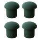 Plain Pouf Mushroom Shaped Sherpa Fade Resistant Upholstered Pouf Ottoman Blackish Green 4 Piece Set Clearhalo 'furn' 'furn_ottomans_poufs' 'Furniture' 'Living Room Furniture' 'Ottomans & Poufs' 'ottomans_poufs' 6592629