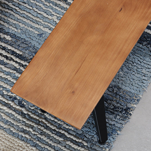 Industrial Rectangle Dining Table Wooden Table with Metal Legs for Home Use Clearhalo 'Dining Tables & Seating' 'Dining Tables' 'dining_table' 'furn' 'furn_dining_table' 'Furniture' 'Kitchen & Dining Furniture' 6592675