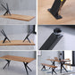 Industrial Rectangle Dining Table Wooden Table with Metal Legs for Home Use Clearhalo 'Dining Tables & Seating' 'Dining Tables' 'dining_table' 'furn' 'furn_dining_table' 'Furniture' 'Kitchen & Dining Furniture' 6592676